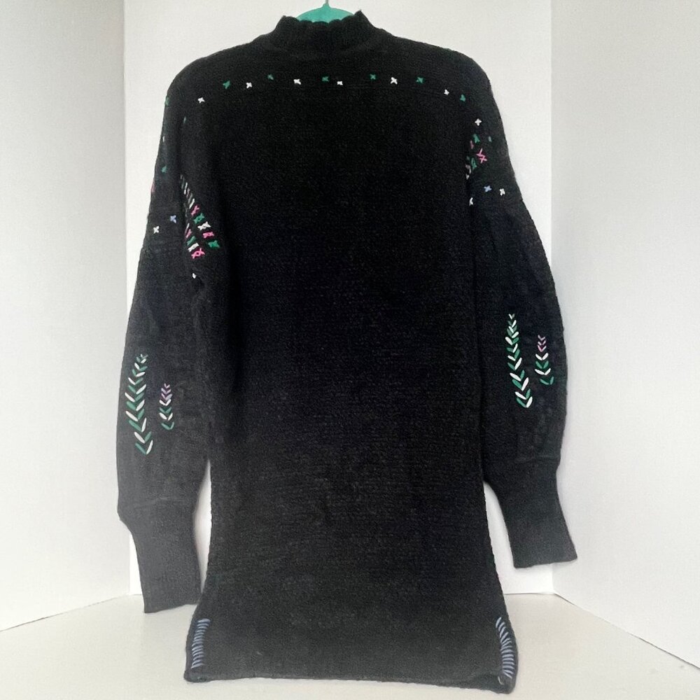Zadig & Voltaire Alabama Wews Cashmere Wool Black Sweater Dress M - Picture 6 of 14
